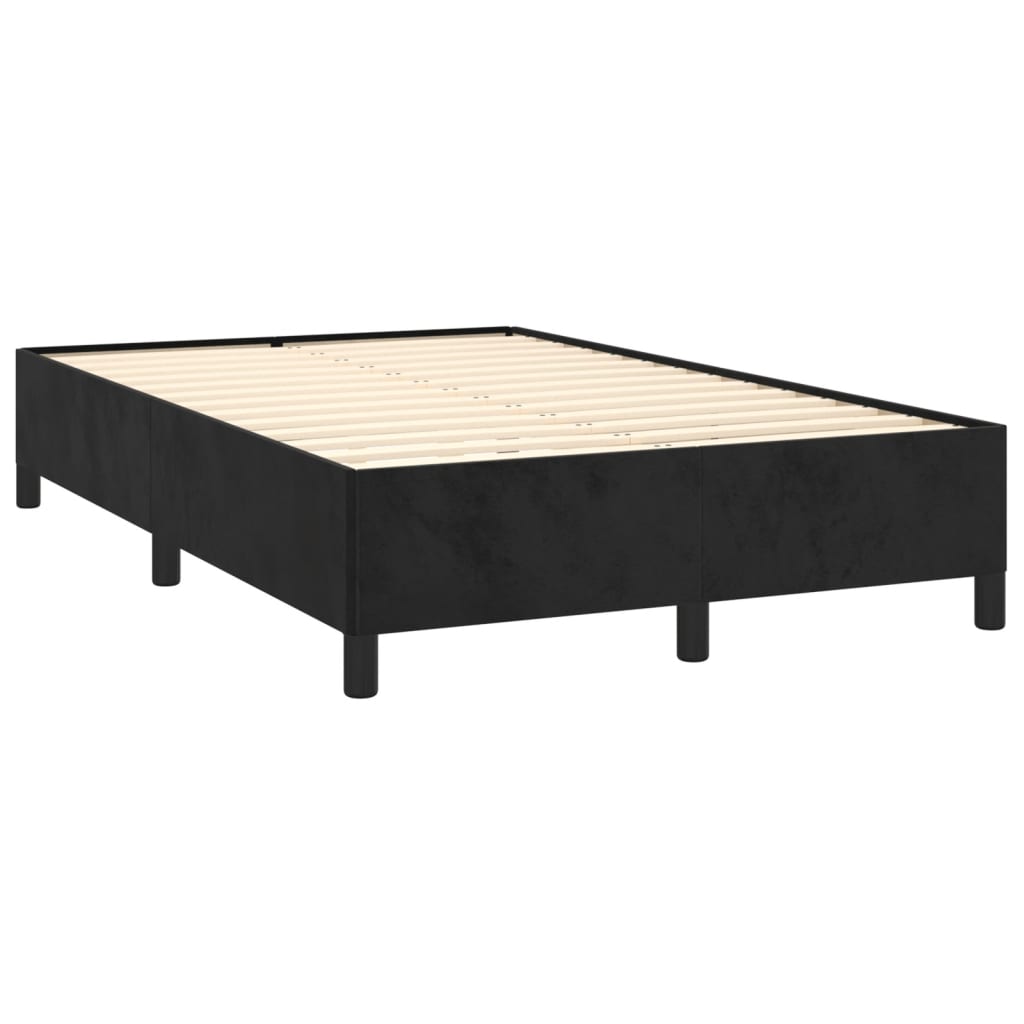 Bedframe zonder matras 120x190 cm fluweel zwart is nu te koop bij PeponiXL, paradijselijk wonen!