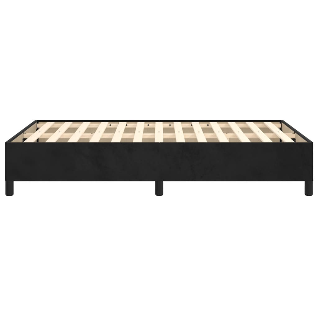 Bedframe zonder matras 120x190 cm fluweel zwart is nu te koop bij PeponiXL, paradijselijk wonen!