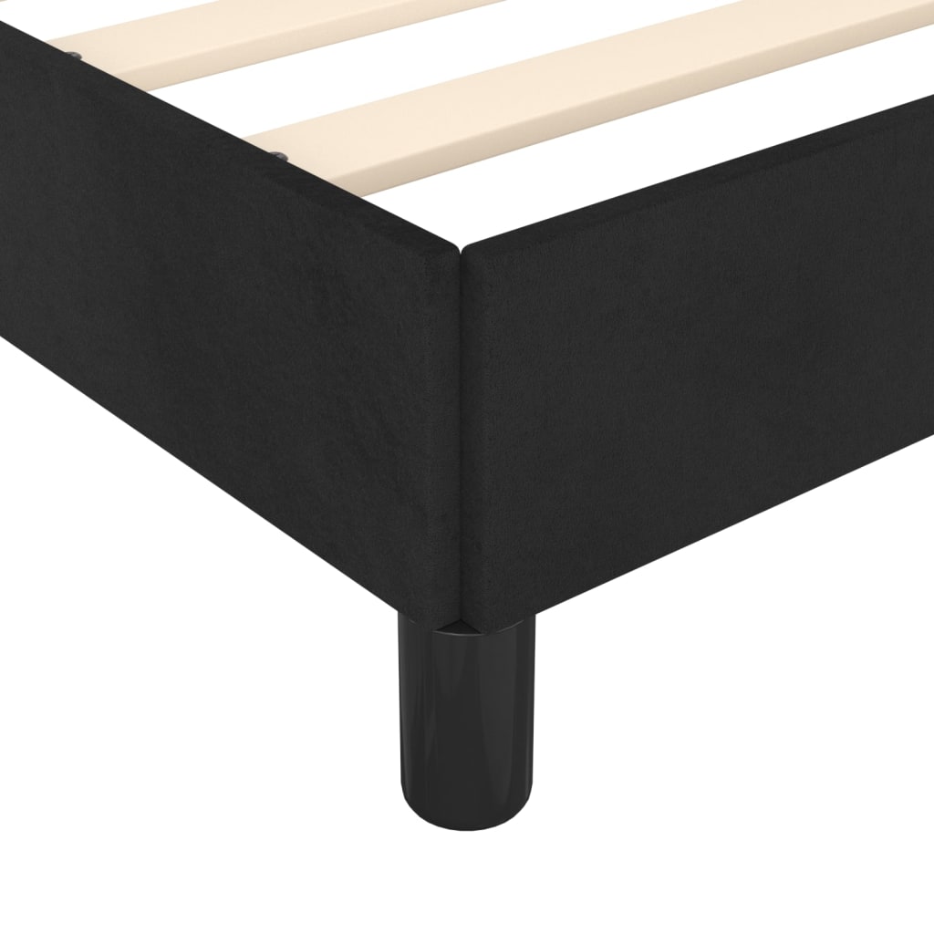 Bedframe zonder matras 120x190 cm fluweel zwart is nu te koop bij PeponiXL, paradijselijk wonen!