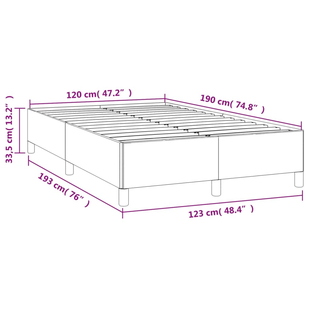 Bedframe zonder matras 120x190 cm fluweel zwart is nu te koop bij PeponiXL, paradijselijk wonen!