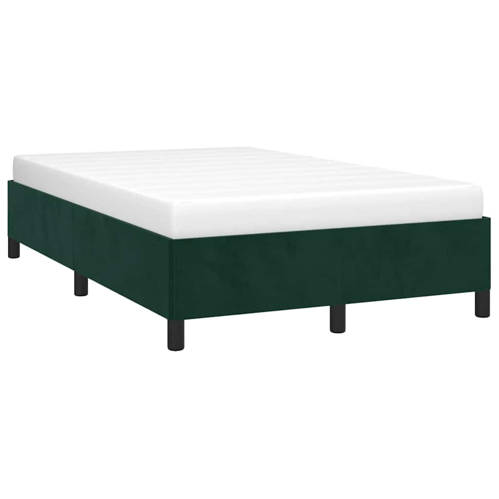 Bedframe zonder matras 120x190 cm fluweel donkergroen is nu te koop bij PeponiXL, paradijselijk wonen!