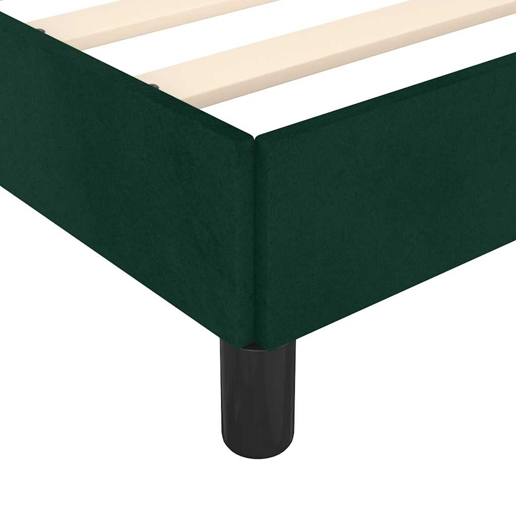 Bedframe zonder matras 120x190 cm fluweel donkergroen is nu te koop bij PeponiXL, paradijselijk wonen!