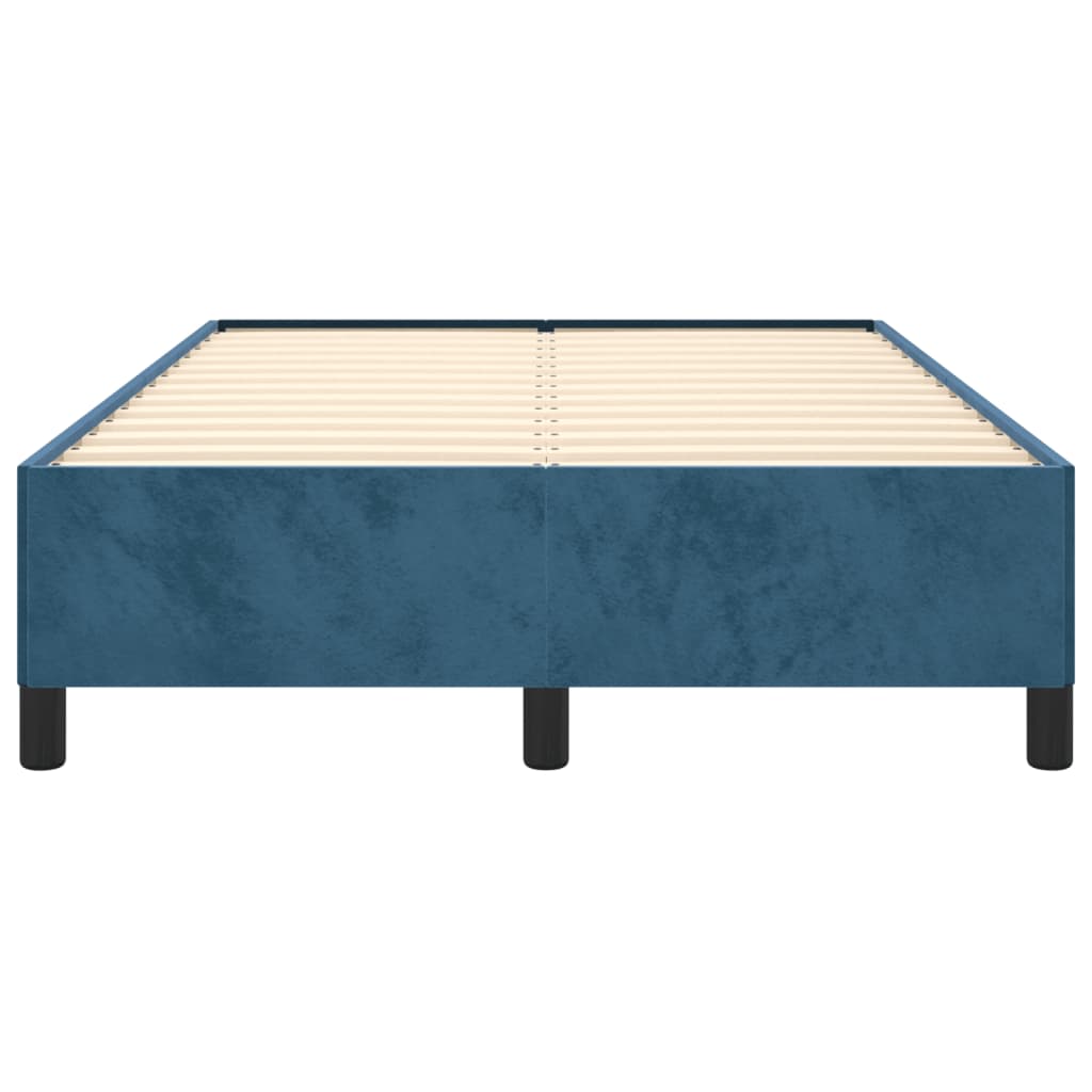 Bedframe zonder matras 120x190 cm fluweel donkerblauw is nu te koop bij PeponiXL, paradijselijk wonen!