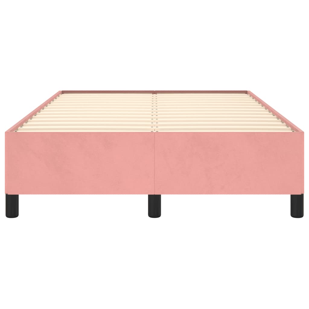 Bedframe zonder matras 120x190 cm fluweel roze is nu te koop bij PeponiXL, paradijselijk wonen!