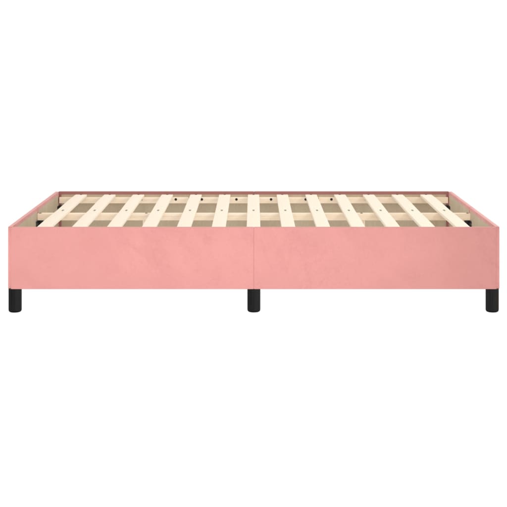 Bedframe zonder matras 120x190 cm fluweel roze is nu te koop bij PeponiXL, paradijselijk wonen!