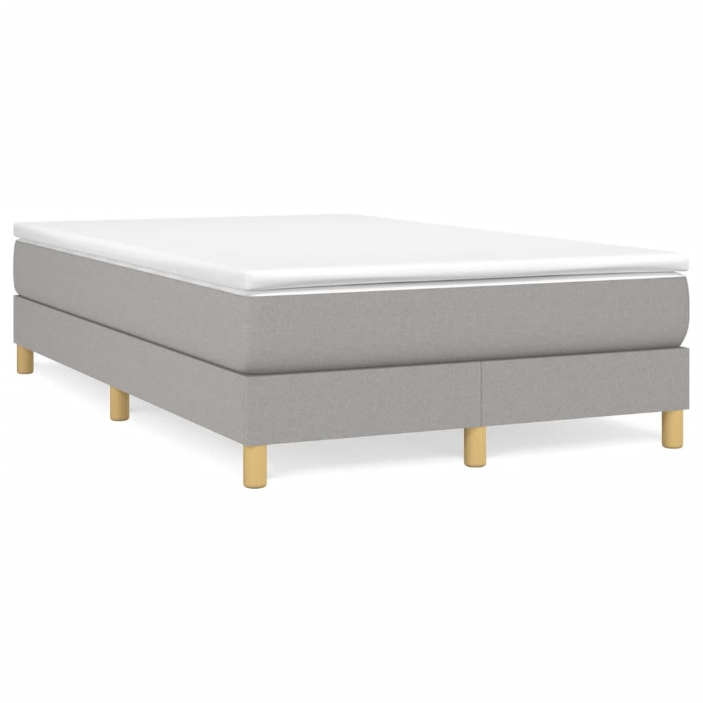 Boxspring met matras stof lichtgrijs 120x190 cm is nu te koop bij PeponiXL, paradijselijk wonen!