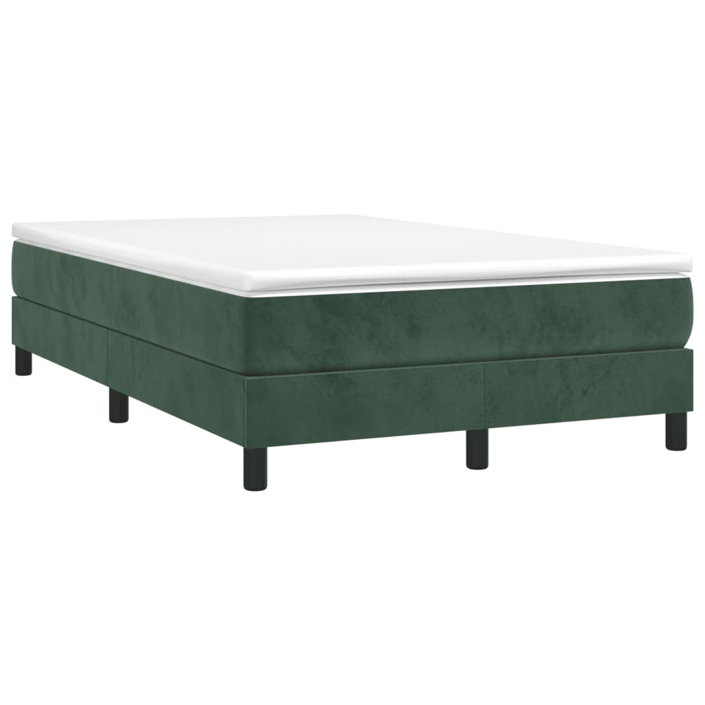 Boxspring met matras fluweel donkergroen 120x190 cm is nu te koop bij PeponiXL, paradijselijk wonen!
