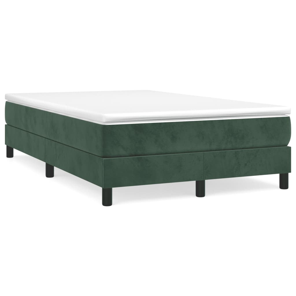 Boxspring met matras fluweel donkergroen 120x190 cm is nu te koop bij PeponiXL, paradijselijk wonen!