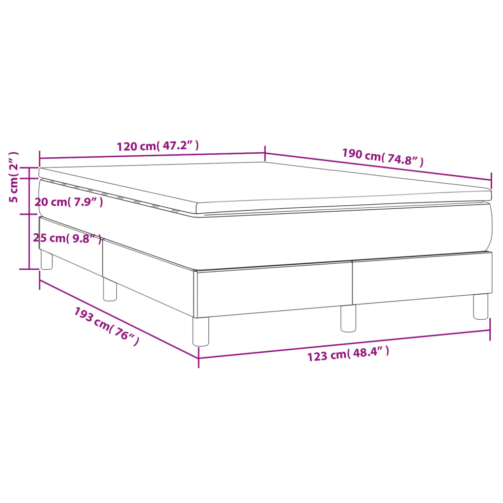 Boxspring met matras fluweel roze 120x190 cm is nu te koop bij PeponiXL, paradijselijk wonen!