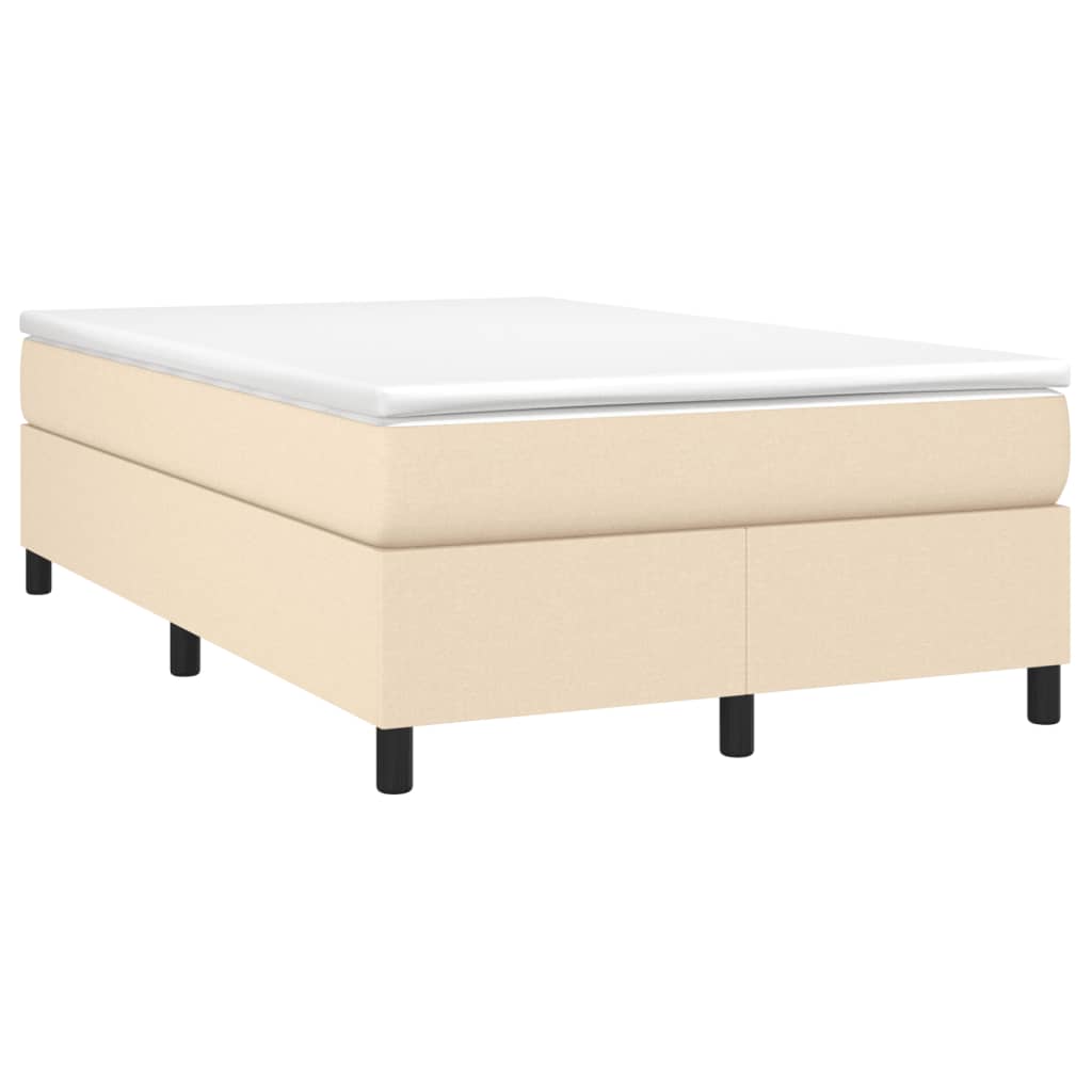 Boxspring met matras stof crèmekleurig 120x190 cm is nu te koop bij PeponiXL, paradijselijk wonen!
