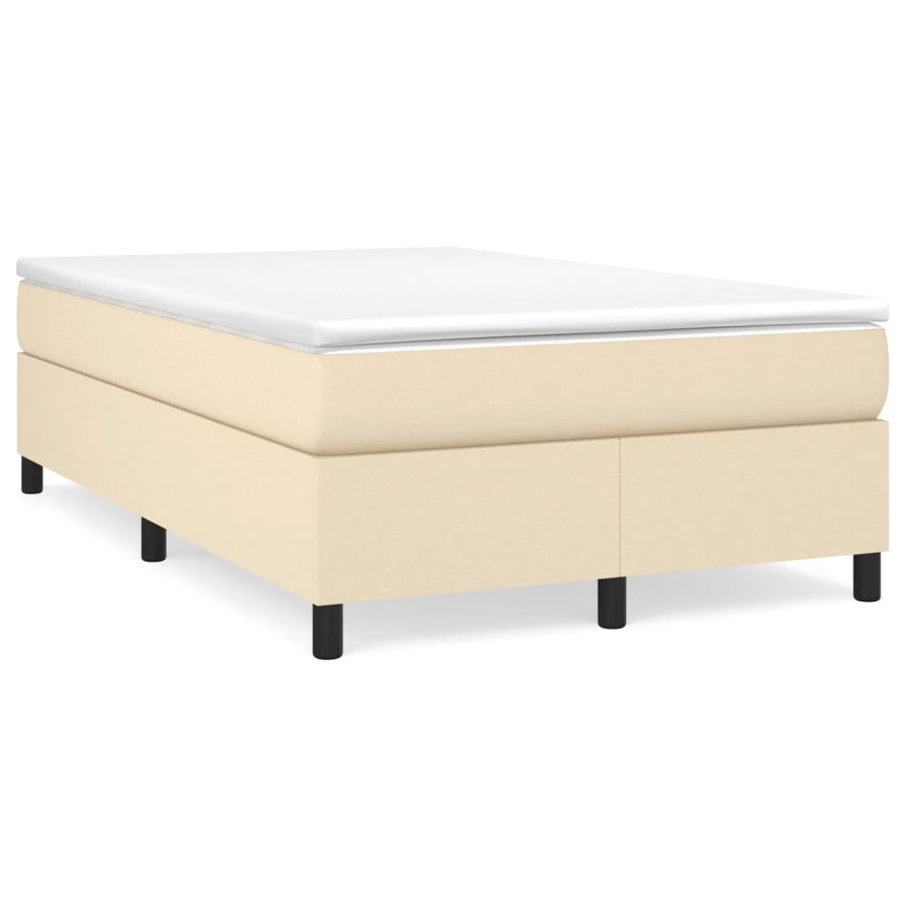 Boxspring met matras stof crèmekleurig 120x190 cm is nu te koop bij PeponiXL, paradijselijk wonen!