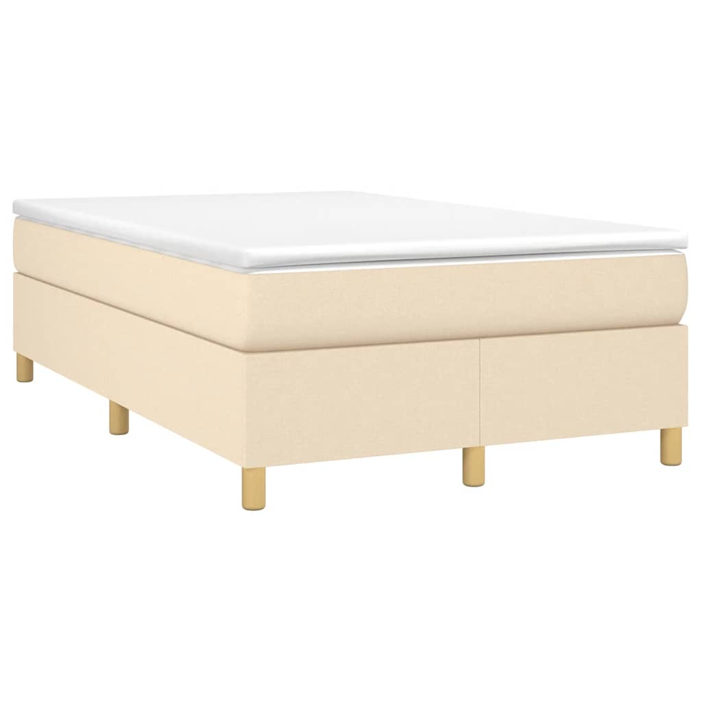 Boxspring met matras stof crèmekleurig 120x190 cm is nu te koop bij PeponiXL, paradijselijk wonen!
