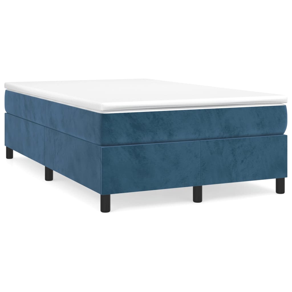 Boxspring met matras fluweel donkerblauw 120x190 cm is nu te koop bij PeponiXL, paradijselijk wonen!