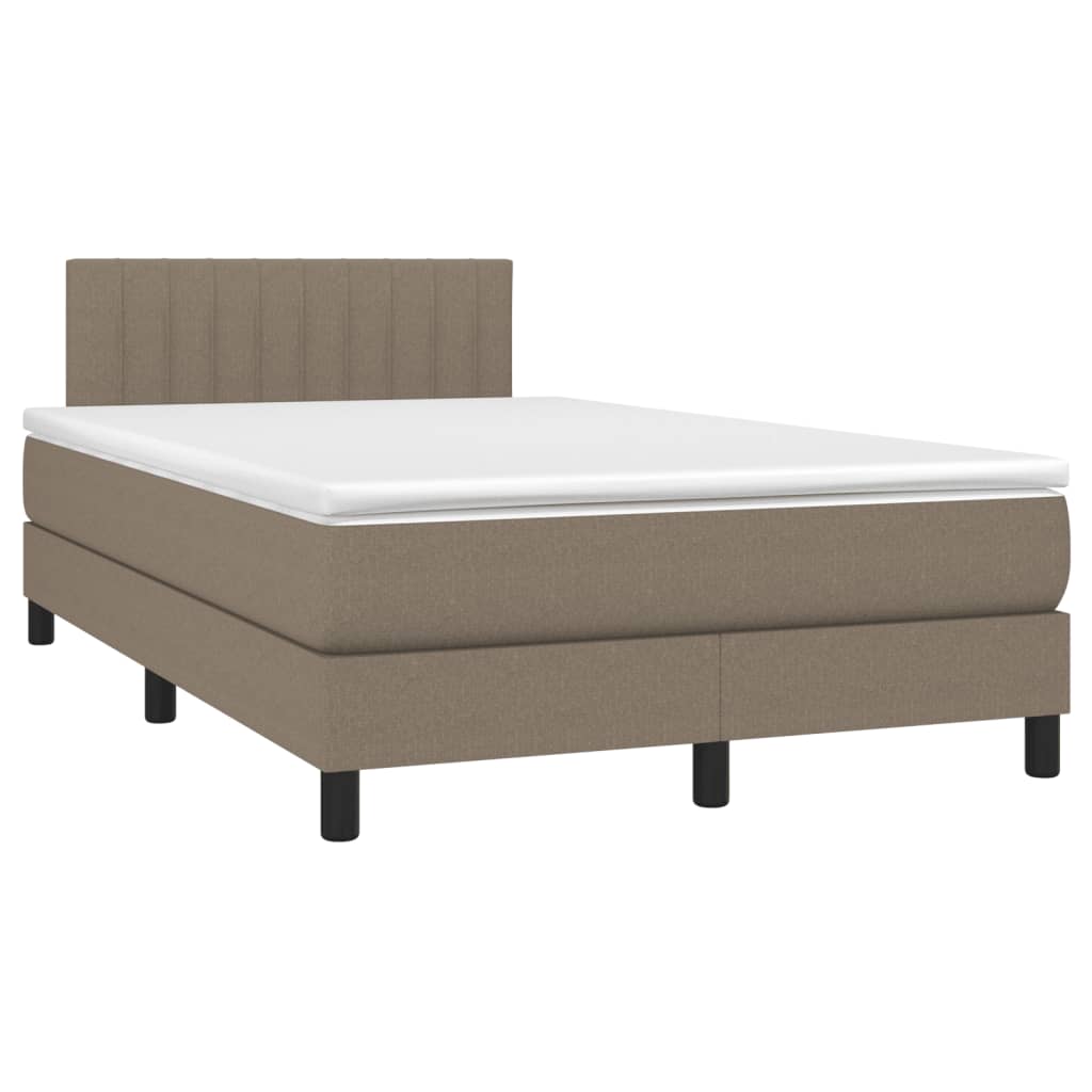 Boxspring met matras stof taupe 120x190 cm is nu te koop bij PeponiXL, paradijselijk wonen!