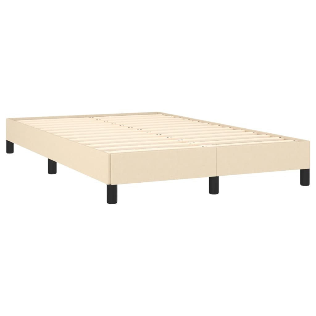 Boxspring met matras stof crèmekleurig 120x190 cm is nu te koop bij PeponiXL, paradijselijk wonen!