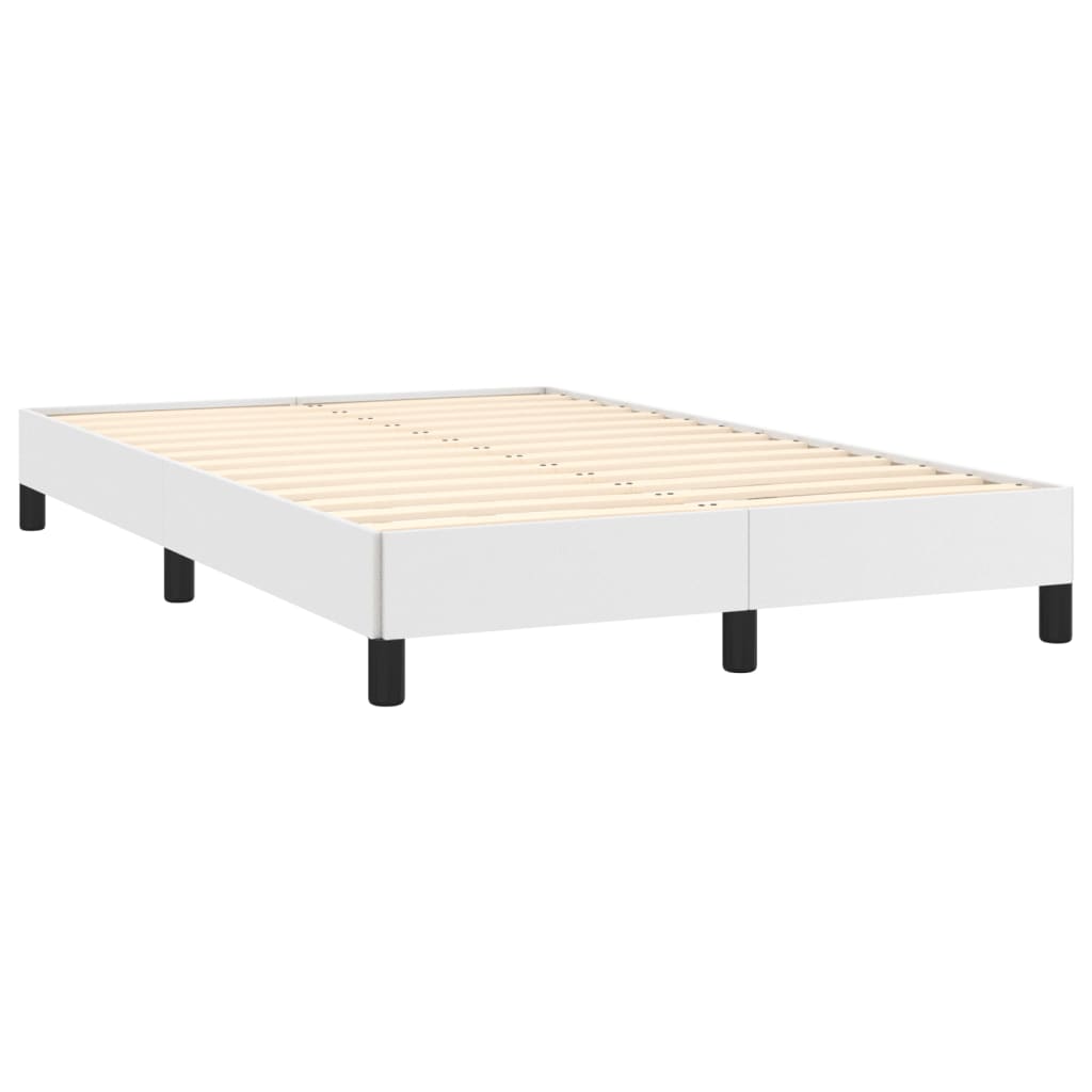 Boxspring met matras kunstleer wit 120x190 cm is nu te koop bij PeponiXL, paradijselijk wonen!