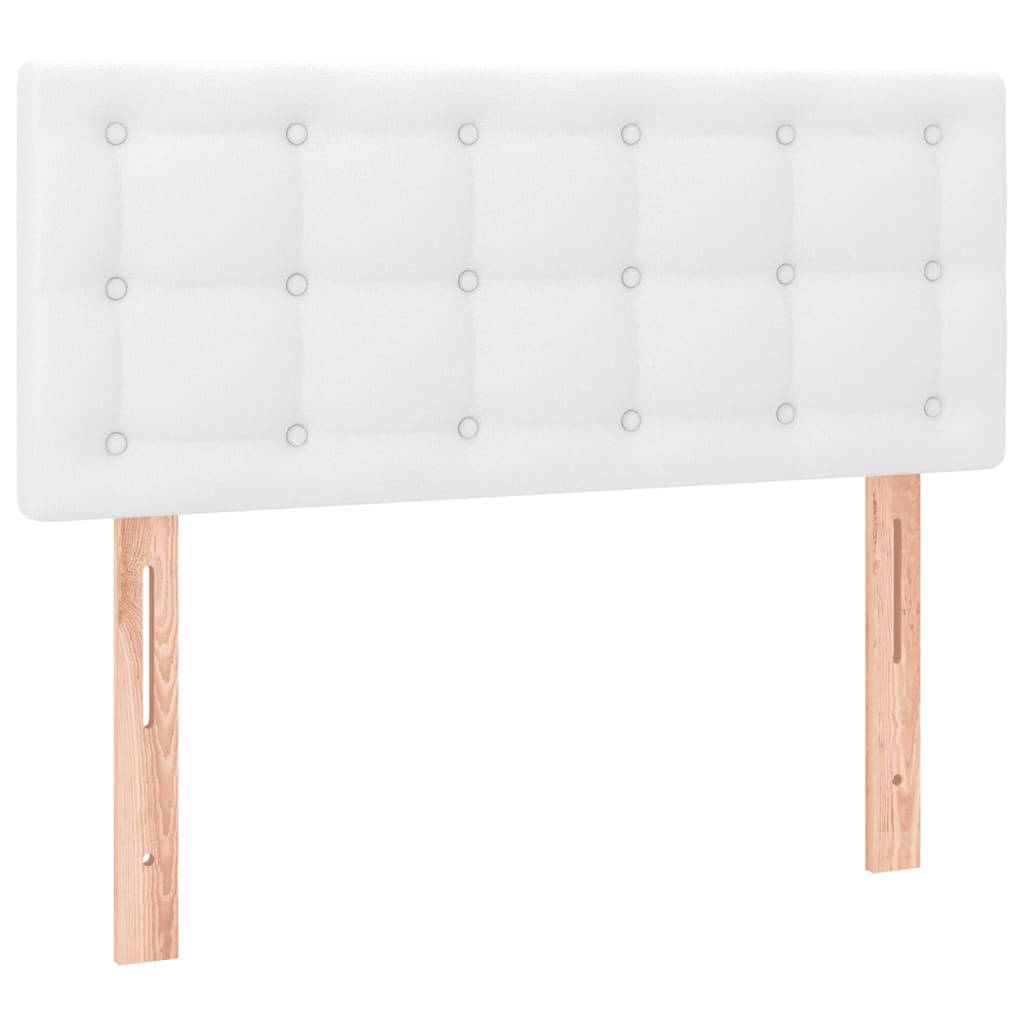 Boxspring met matras kunstleer wit 120x190 cm is nu te koop bij PeponiXL, paradijselijk wonen!