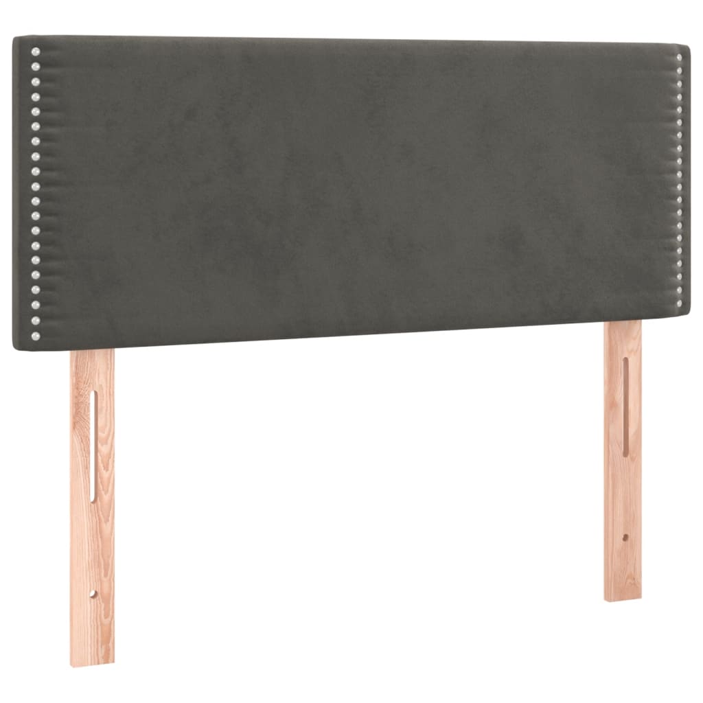 Boxspring met matras fluweel donkergrijs 120x190 cm is nu te koop bij PeponiXL, paradijselijk wonen!