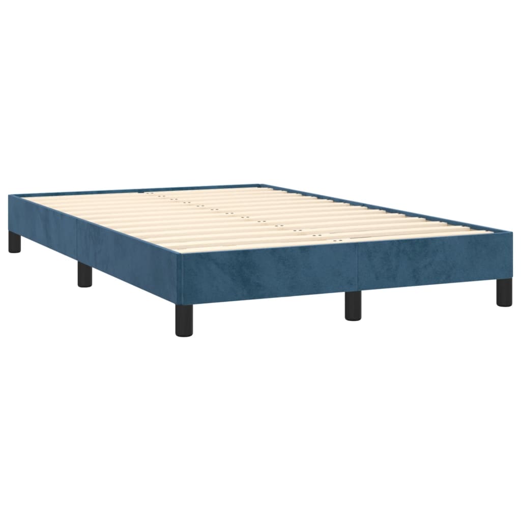 Boxspring met matras fluweel donkerblauw 120x190 cm is nu te koop bij PeponiXL, paradijselijk wonen!