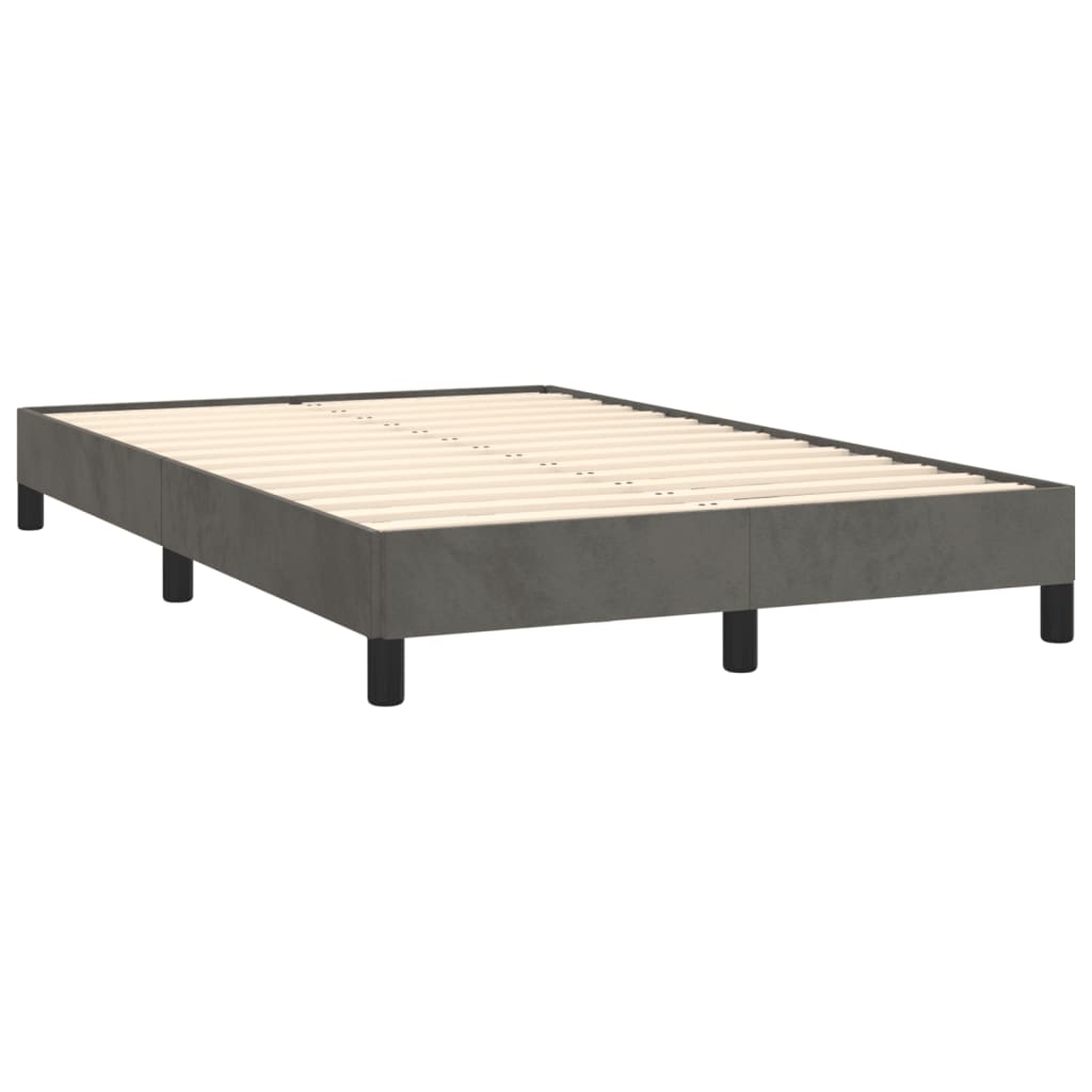 Boxspring met matras fluweel donkergrijs 120x190 cm is nu te koop bij PeponiXL, paradijselijk wonen!