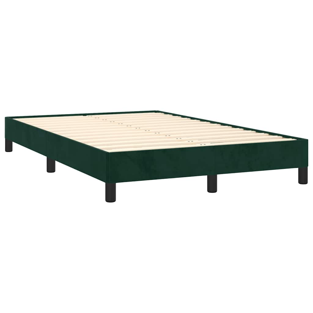 Boxspring met matras fluweel donkergroen 120x190 cm is nu te koop bij PeponiXL, paradijselijk wonen!