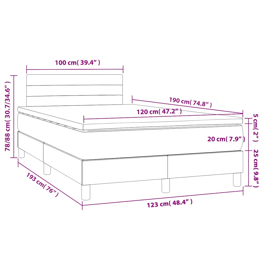 Boxspring met matras fluweel donkergroen 120x190 cm is nu te koop bij PeponiXL, paradijselijk wonen!