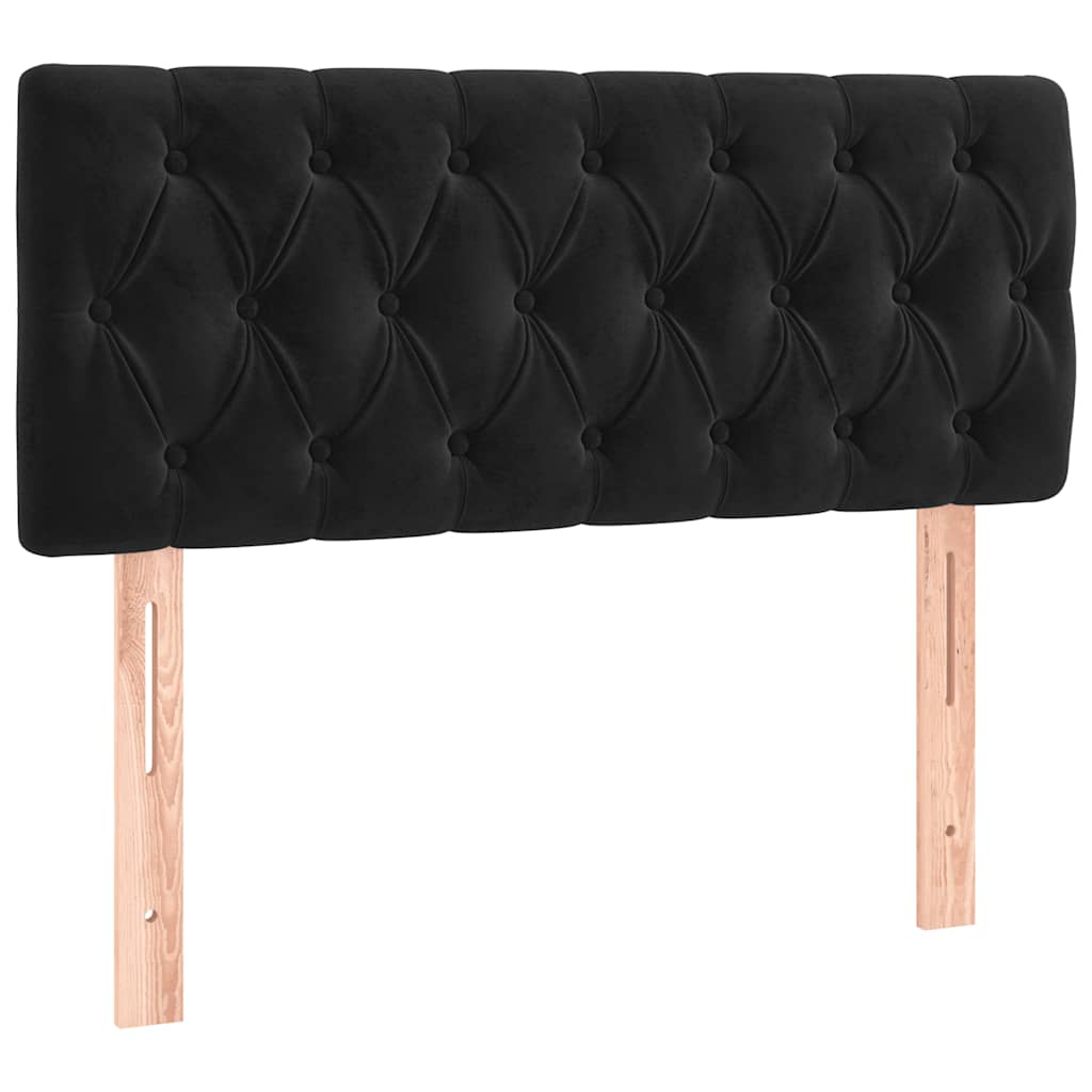 Boxspring met matras fluweel zwart 120x190 cm is nu te koop bij PeponiXL, paradijselijk wonen!