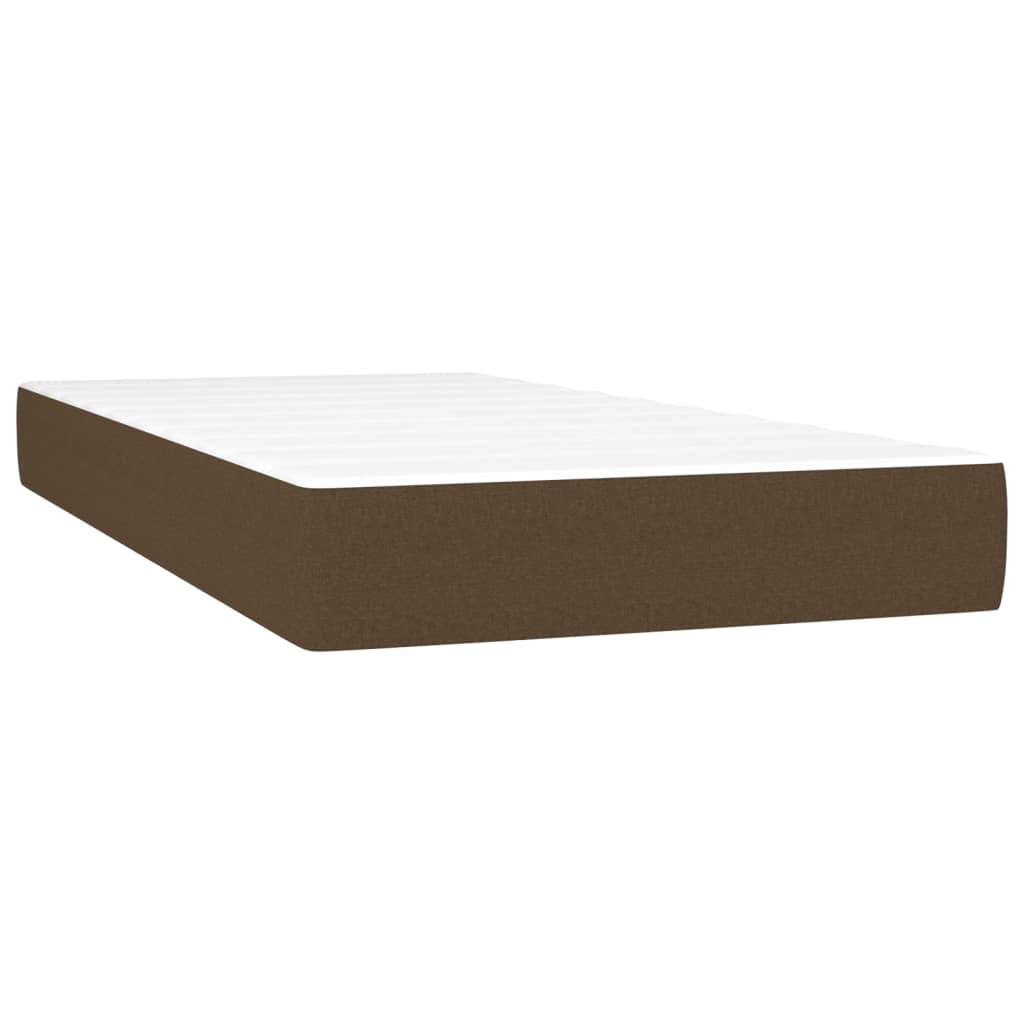 Boxspring met matras stof donkerbruin 120x190 cm is nu te koop bij PeponiXL, paradijselijk wonen!