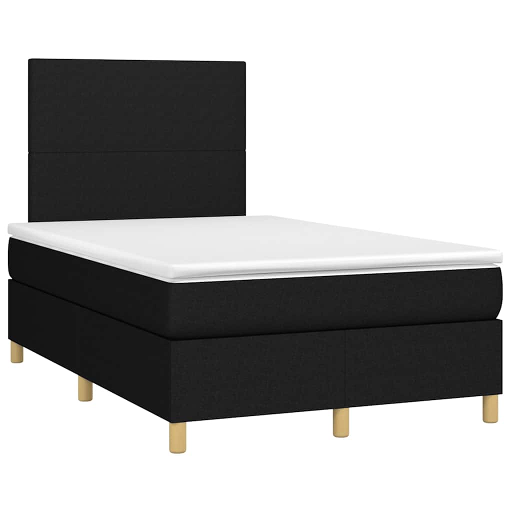 Boxspring met matras stof zwart 120x190 cm is nu te koop bij PeponiXL, paradijselijk wonen!