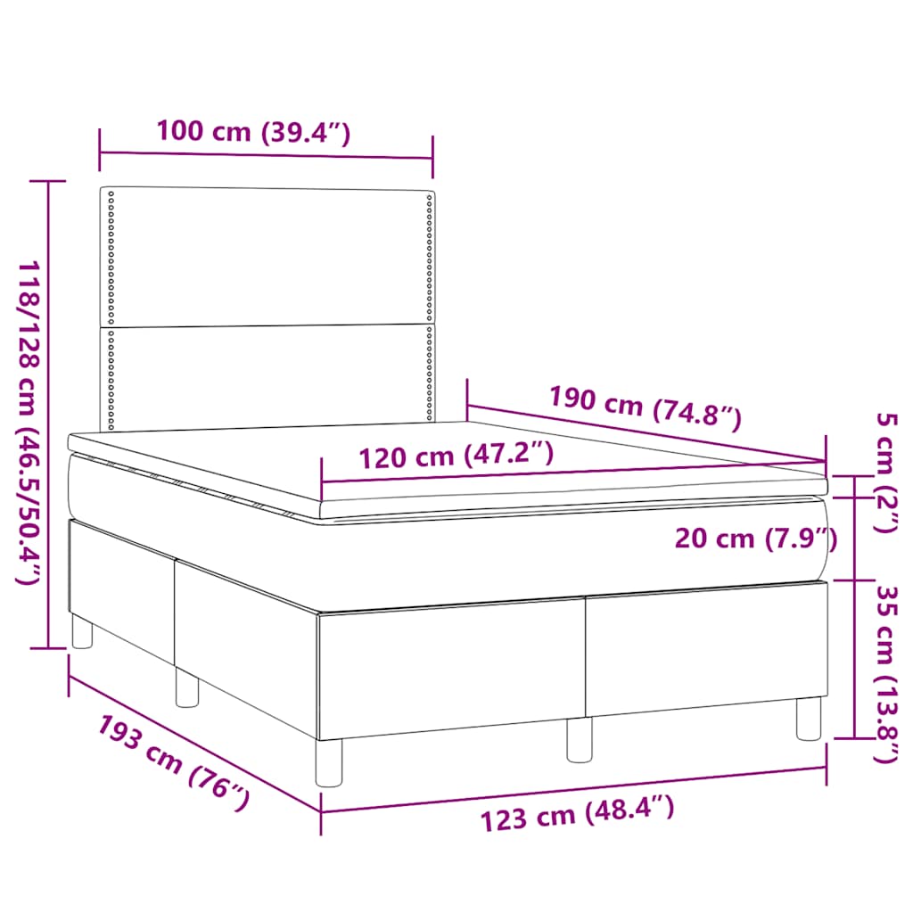 Boxspring met matras stof zwart 120x190 cm is nu te koop bij PeponiXL, paradijselijk wonen!
