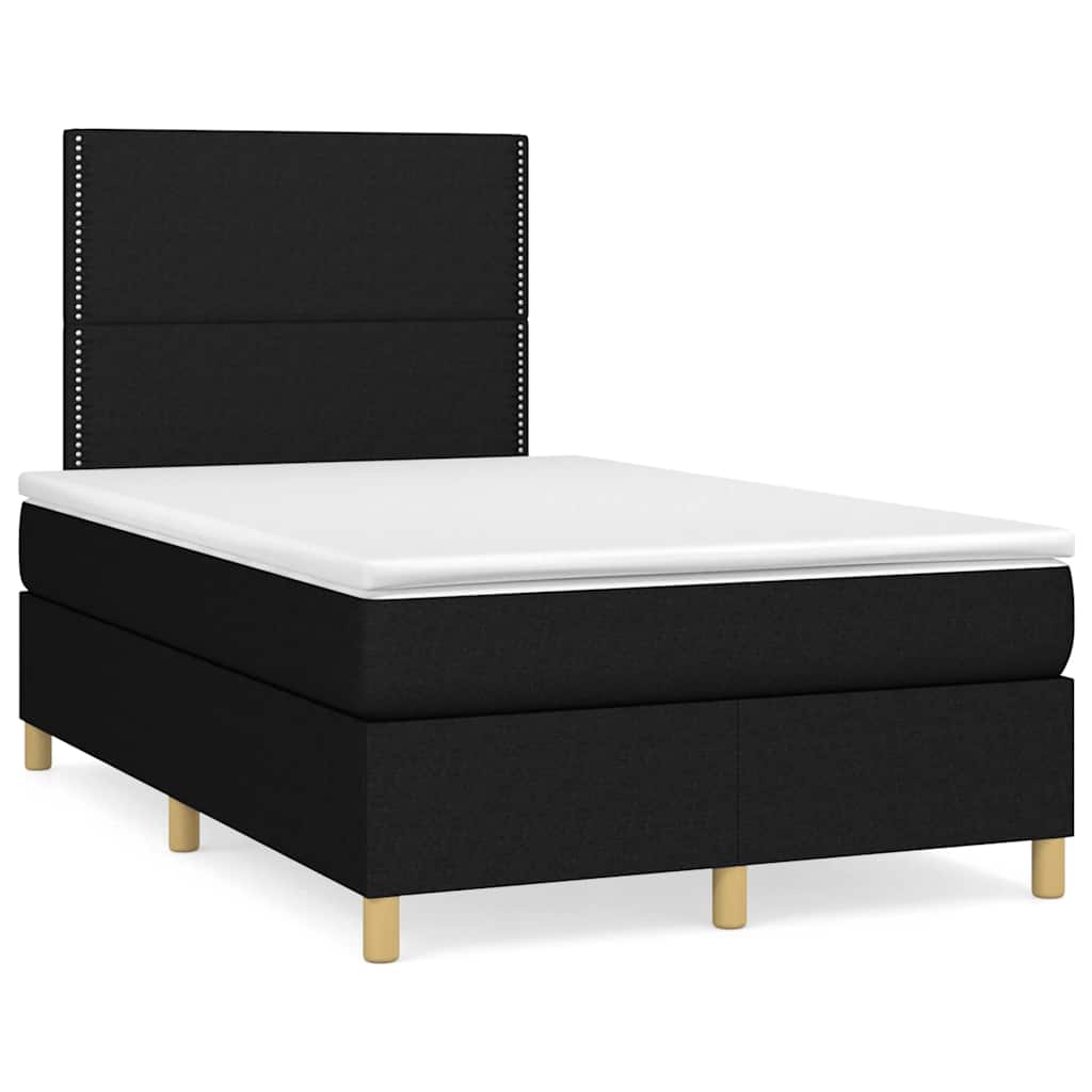 Boxspring met matras stof zwart 120x190 cm is nu te koop bij PeponiXL, paradijselijk wonen!