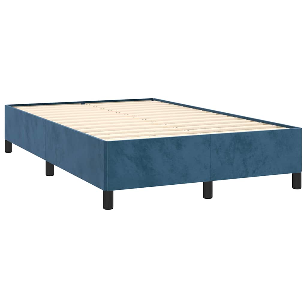 Boxspring met matras fluweel donkerblauw 120x190 cm is nu te koop bij PeponiXL, paradijselijk wonen!