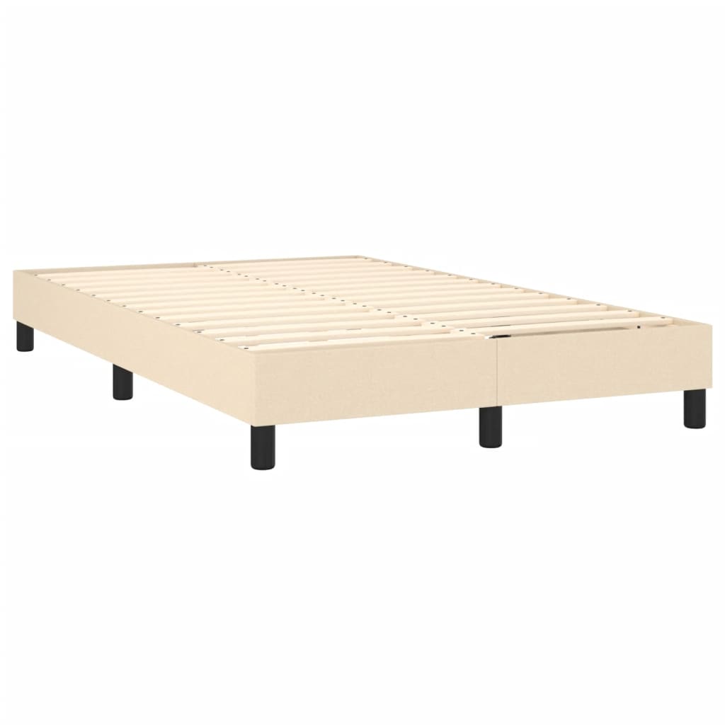 Boxspring met matras en LED stof crèmekleurig 120x190 cm is nu te koop bij PeponiXL, paradijselijk wonen!