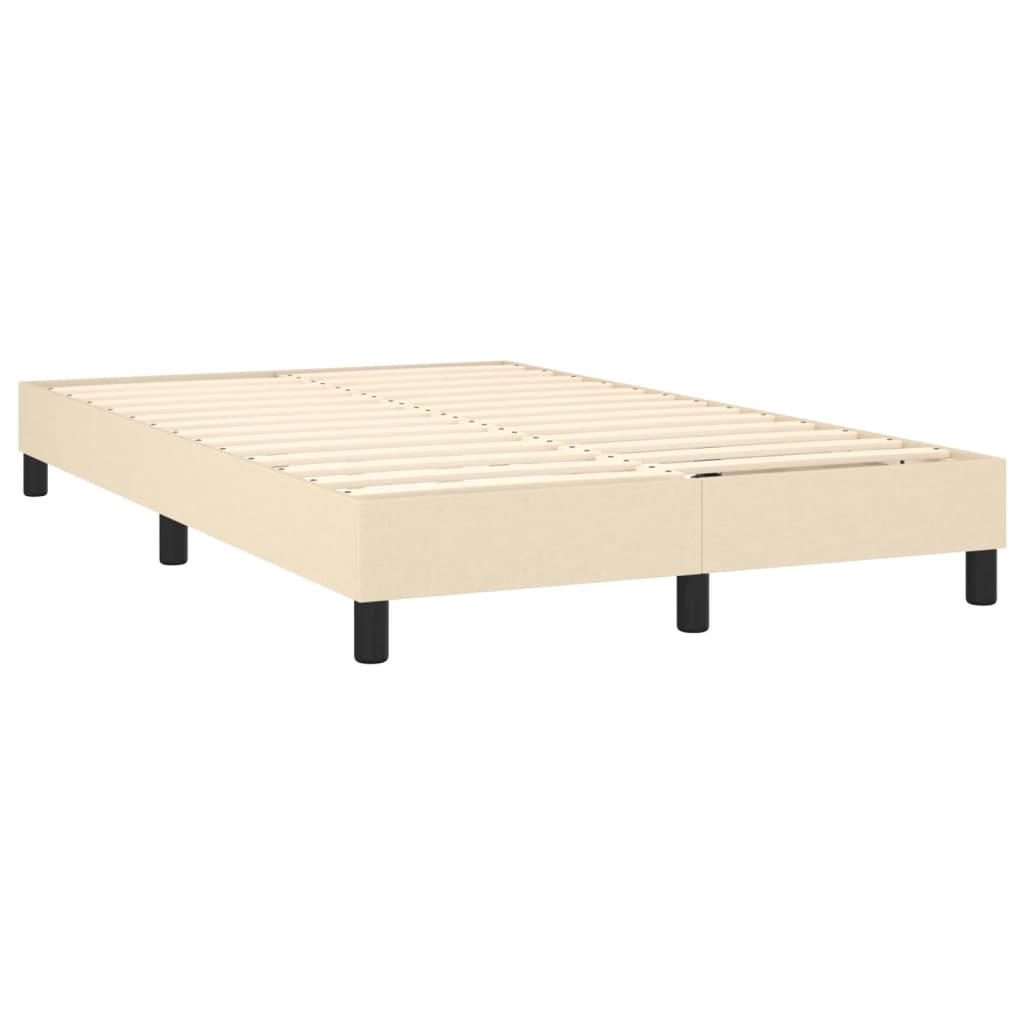 Boxspring met matras en LED stof crèmekleurig 120x190 cm is nu te koop bij PeponiXL, paradijselijk wonen!