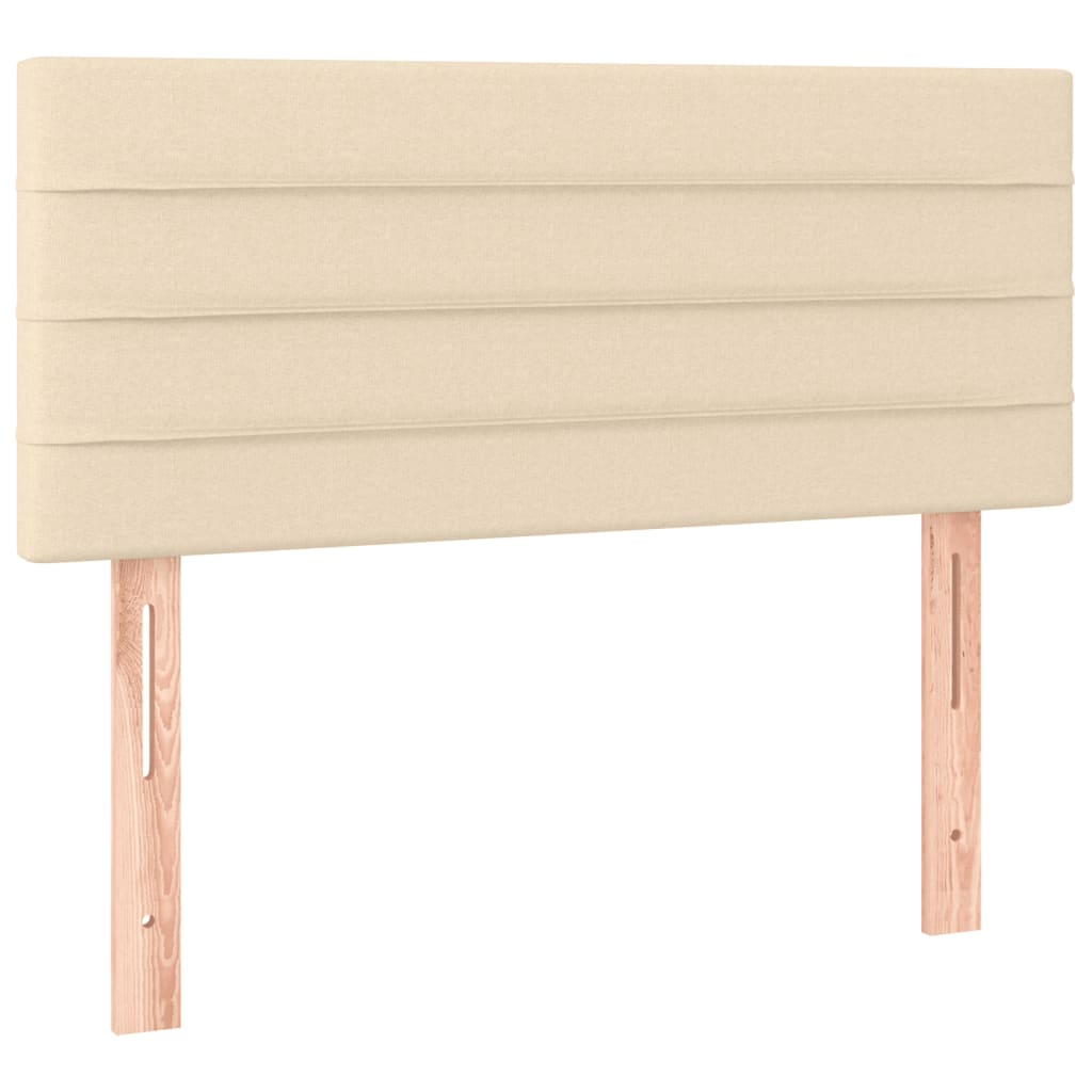 Boxspring met matras en LED stof crèmekleurig 120x190 cm is nu te koop bij PeponiXL, paradijselijk wonen!