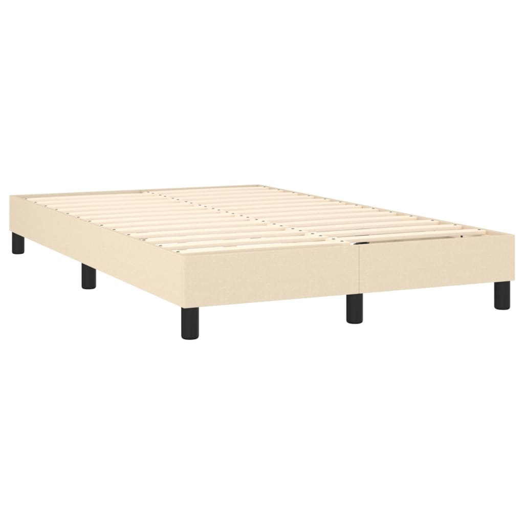 Boxspring met matras en LED stof crèmekleurig 120x190 cm is nu te koop bij PeponiXL, paradijselijk wonen!