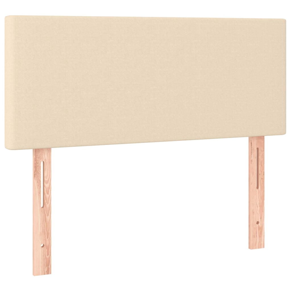 Boxspring met matras en LED stof crèmekleurig 120x190 cm is nu te koop bij PeponiXL, paradijselijk wonen!