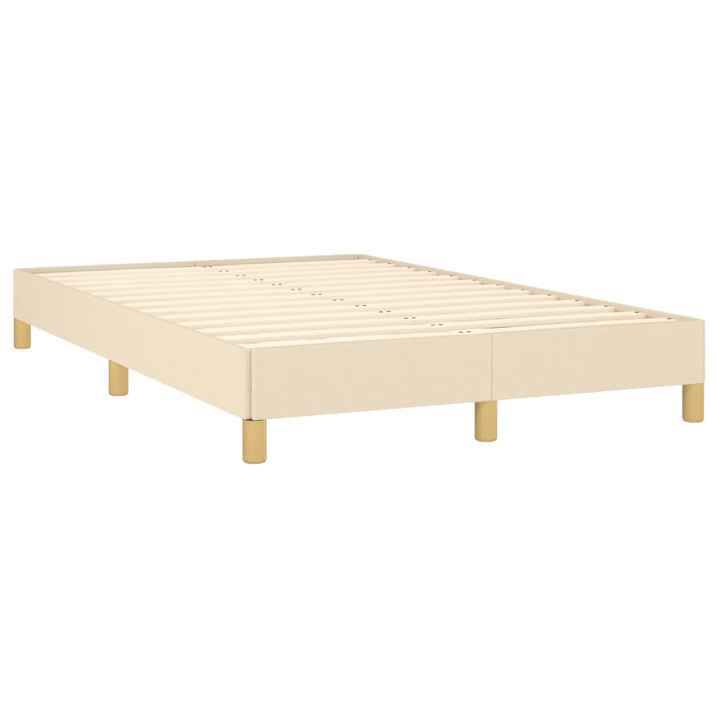 Boxspring met matras en LED stof crèmekleurig 120x190 cm is nu te koop bij PeponiXL, paradijselijk wonen!