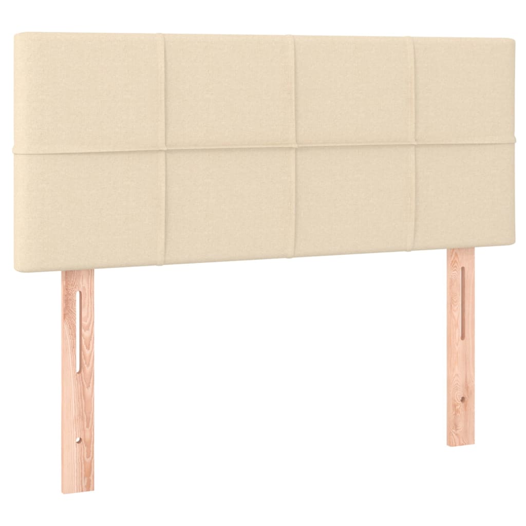 Boxspring met matras en LED stof crèmekleurig 120x190 cm is nu te koop bij PeponiXL, paradijselijk wonen!