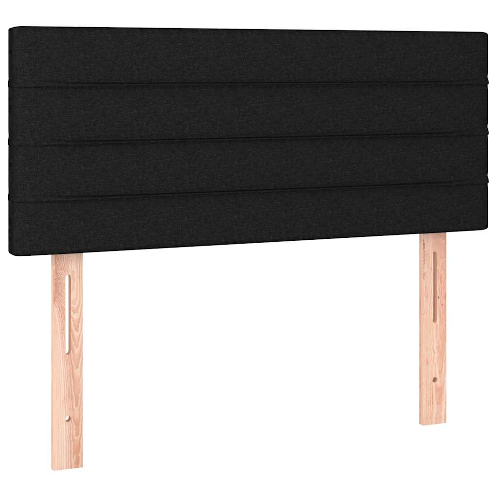 Boxspring met matras en LED stof zwart 120x190 cm is nu te koop bij PeponiXL, paradijselijk wonen!