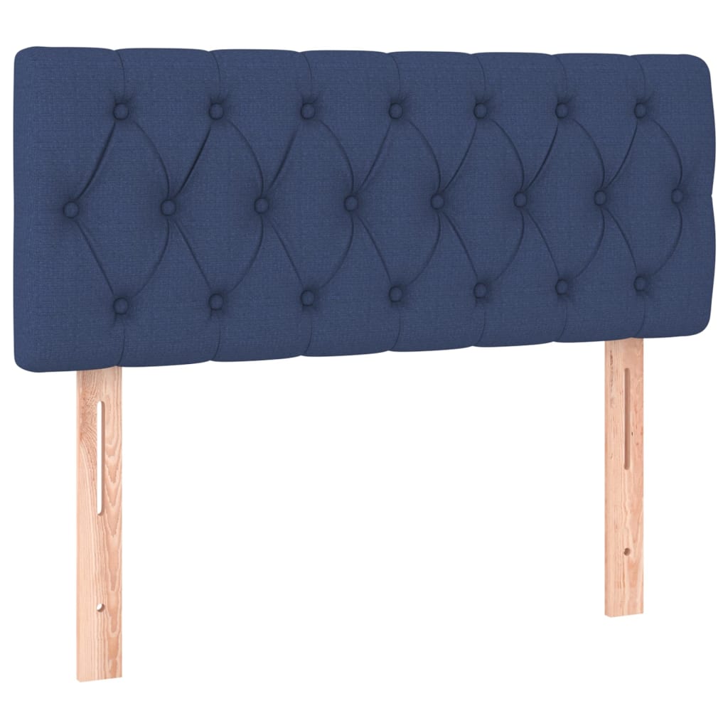 Boxspring met matras en LED stof blauw 120x190 cm is nu te koop bij PeponiXL, paradijselijk wonen!