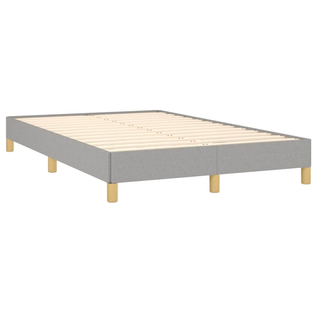 Boxspring met matras en LED stof lichtgrijs 120x190 cm is nu te koop bij PeponiXL, paradijselijk wonen!
