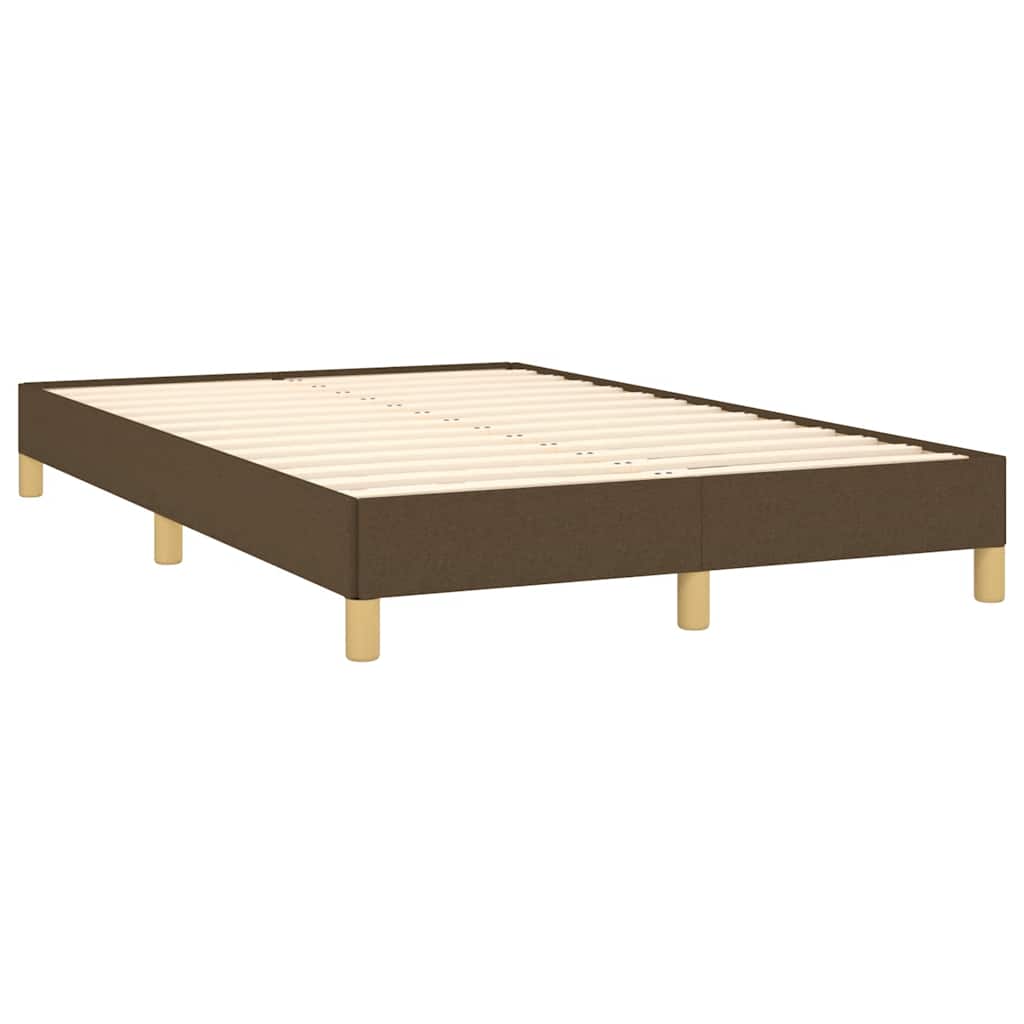 Boxspring met matras en LED stof donkerbruin 120x190 cm is nu te koop bij PeponiXL, paradijselijk wonen!