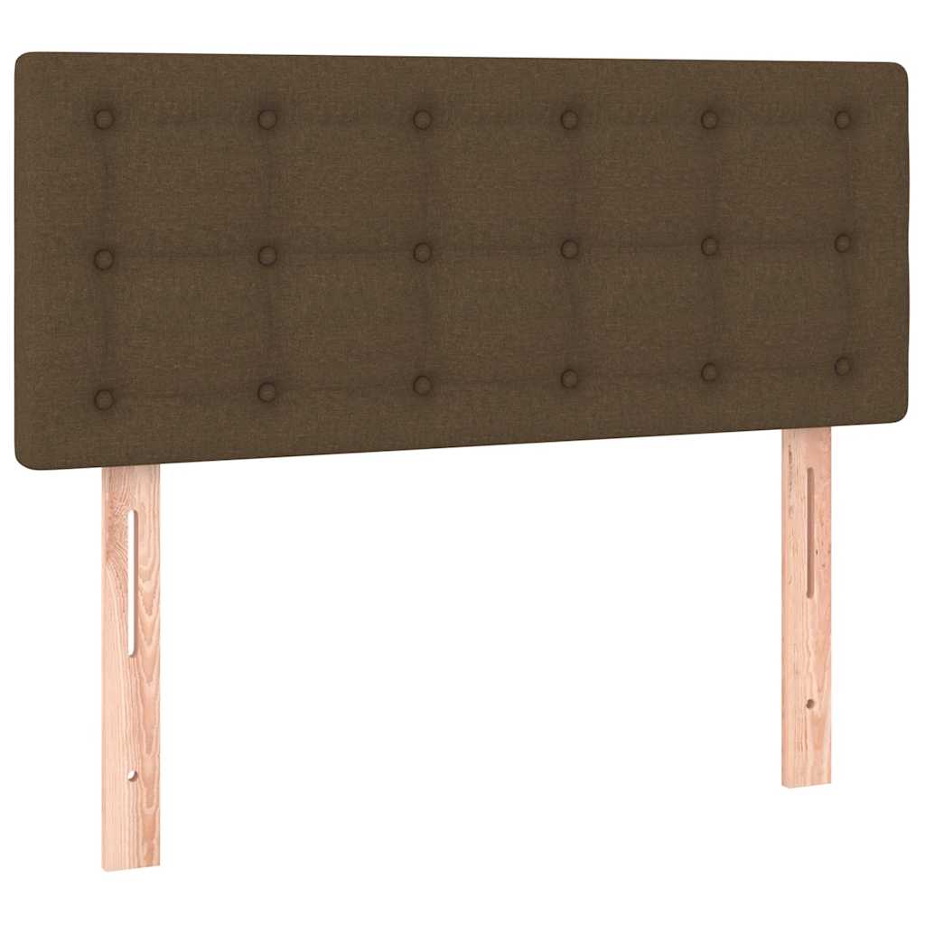 Boxspring met matras en LED stof donkerbruin 120x190 cm is nu te koop bij PeponiXL, paradijselijk wonen!