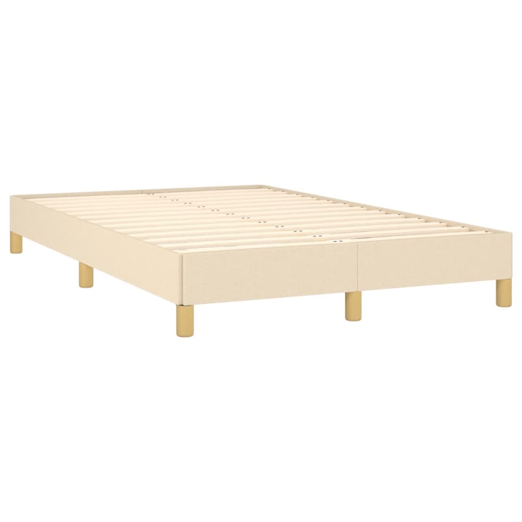 Boxspring met matras en LED stof crèmekleurig 120x190 cm is nu te koop bij PeponiXL, paradijselijk wonen!