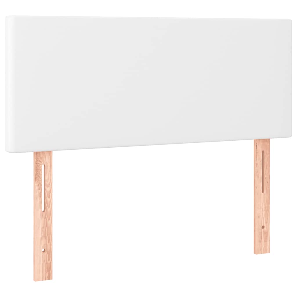 Boxspring met matras en LED kunstleer wit 120x190 cm is nu te koop bij PeponiXL, paradijselijk wonen!