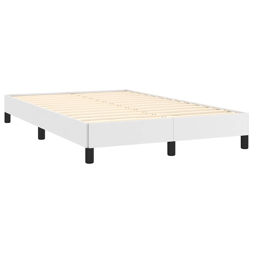 Boxspring met matras en LED kunstleer wit 120x190 cm is nu te koop bij PeponiXL, paradijselijk wonen!