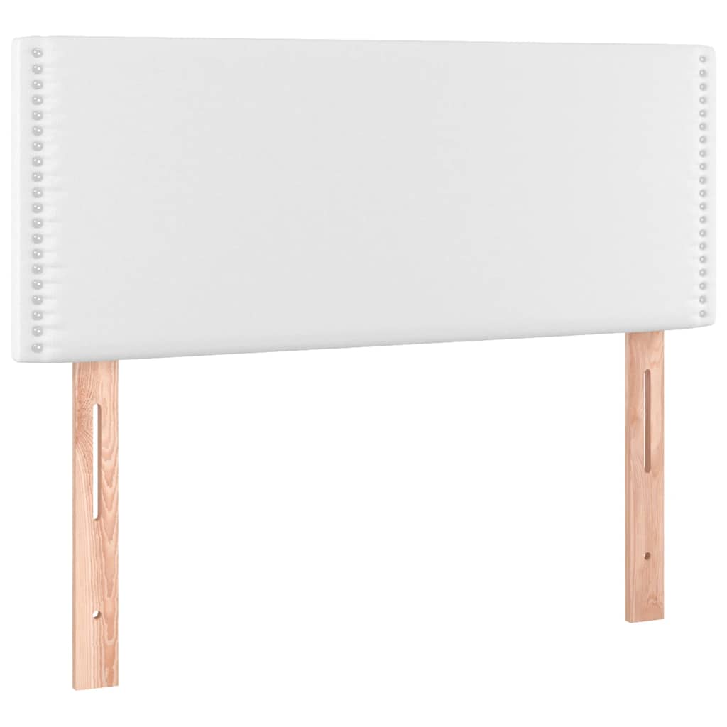 Boxspring met matras en LED kunstleer wit 120x190 cm is nu te koop bij PeponiXL, paradijselijk wonen!