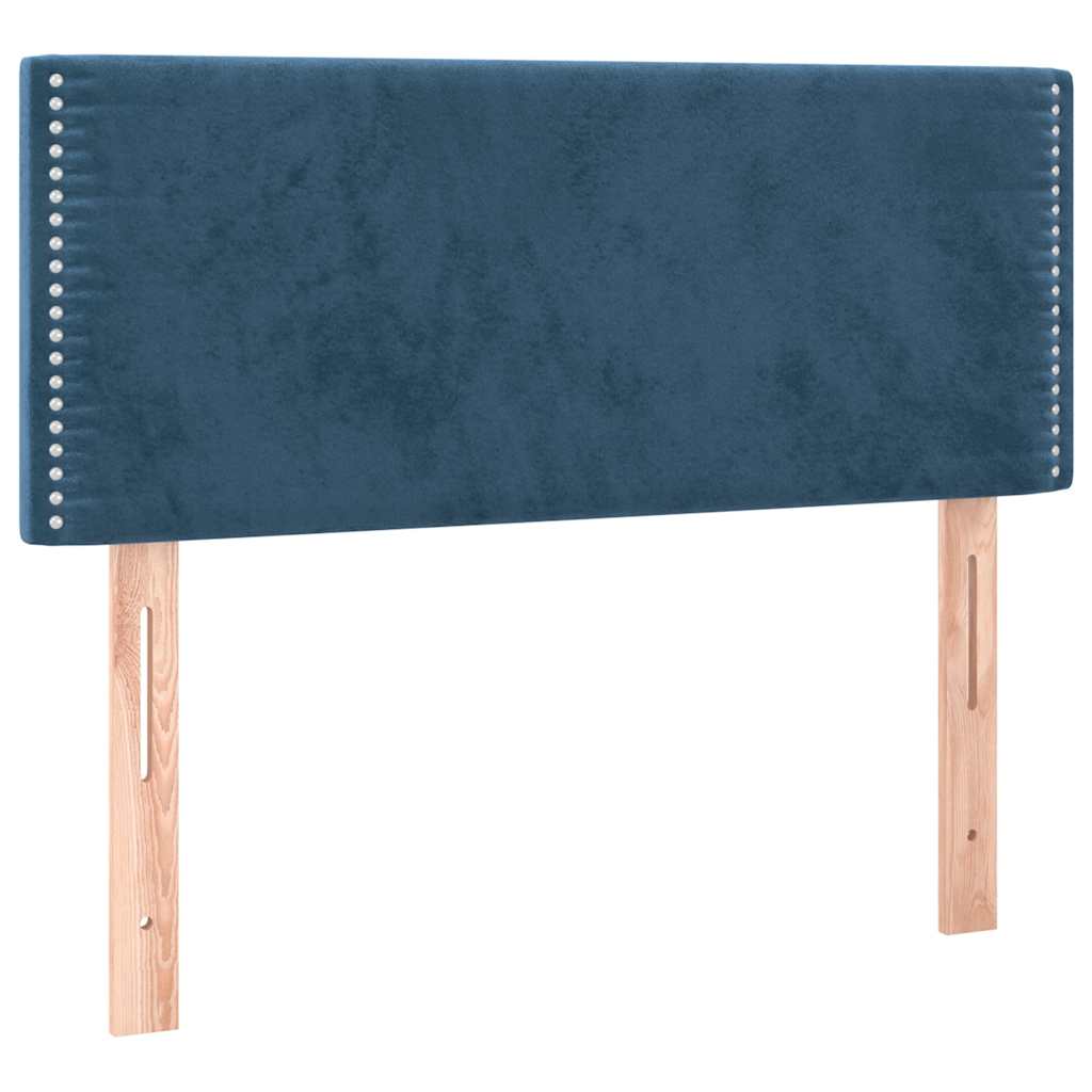 Boxspring met matras en LED fluweel donkerblauw 120x190 cm is nu te koop bij PeponiXL, paradijselijk wonen!