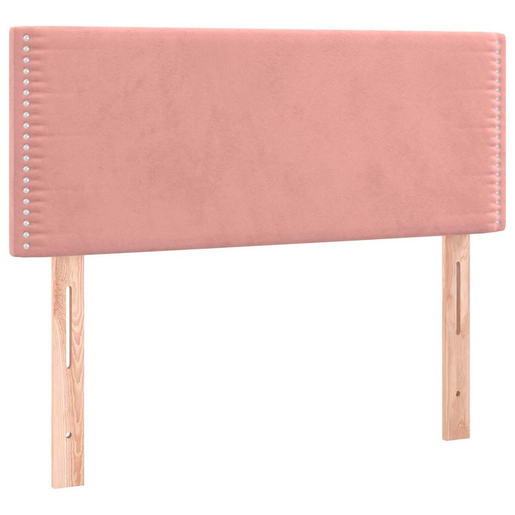 Boxspring met matras en LED fluweel roze 120x190 cm is nu te koop bij PeponiXL, paradijselijk wonen!